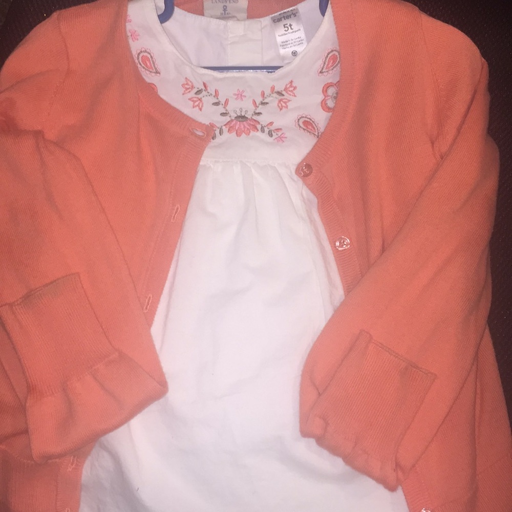 Baby girls 5t top with Cardigan 6